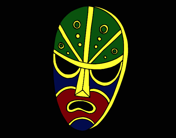 Desenho Máscara zangada pintado por cras