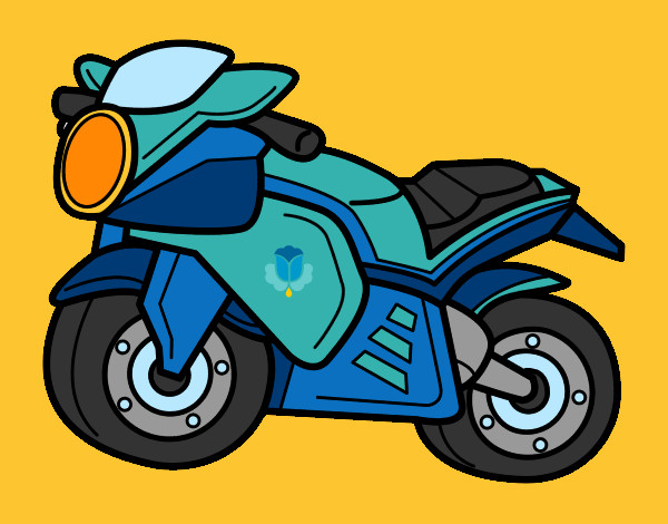 Desenho de moto veloz pintado e colorido por Jorge1 o dia 28 de