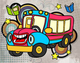 Desenho Ônibus animado pintado por wrebecchi