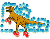Desenho Tiranossaurus Rex pintado por LUCCAS