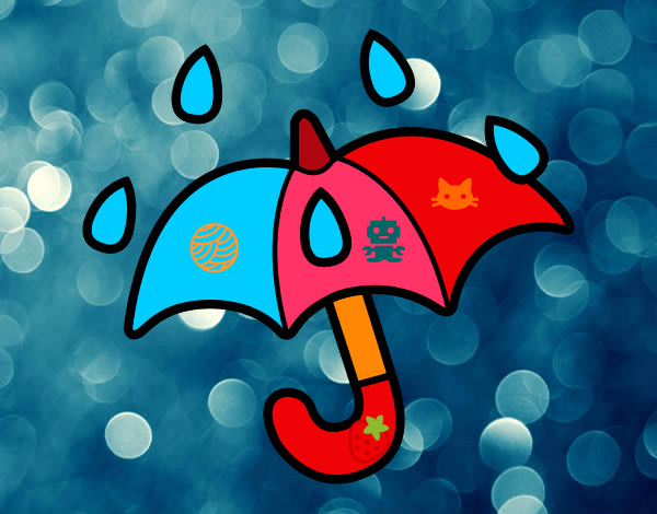 Desenho Guarda-chuva aberto pintado por melissa08