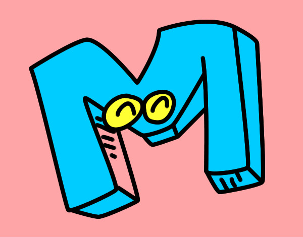 Desenho Letra M pintado por joquim