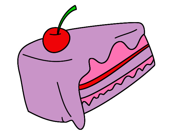 Desenho Pedaço de bolo pintado por duda_bonan