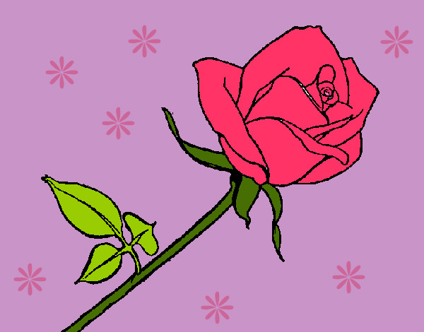 Desenho Rosa pintado por Ingridreis