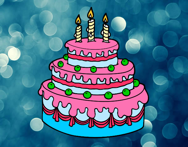 Desenho Torta de Aniversário pintado por victo
