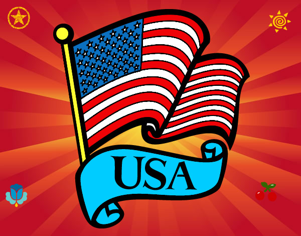 Desenho Bandeira dos Estados Unidos pintado por rere