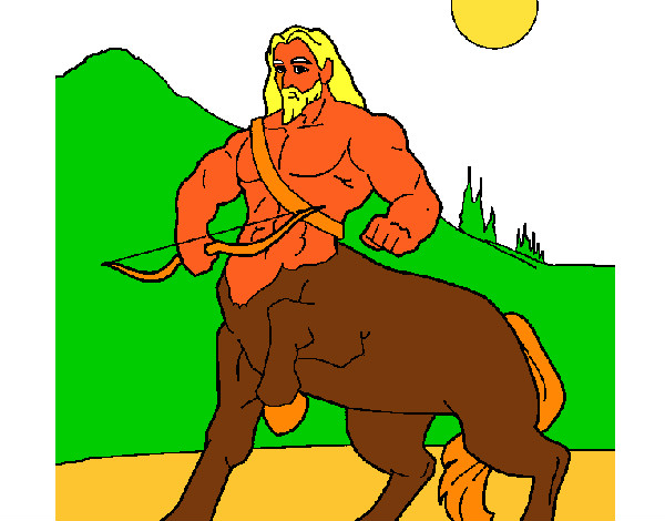 Desenho Centauro com arco pintado por gustavok2