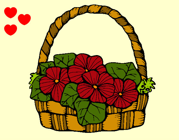 cesta de flores 1