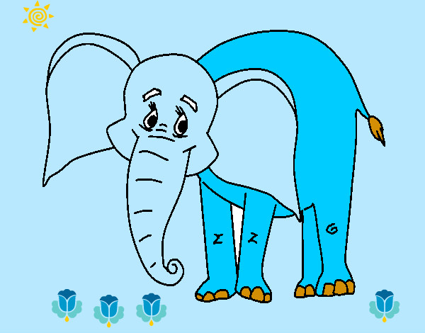 Desenho Elefante feliz pintado por daniel23