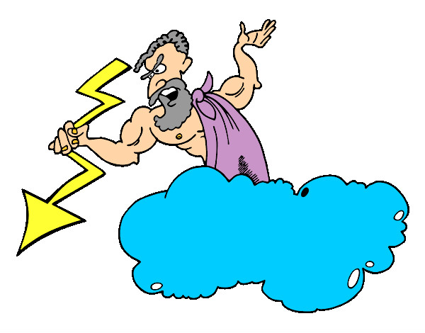 Desenho Zeus com um raio pintado por IMORUJO