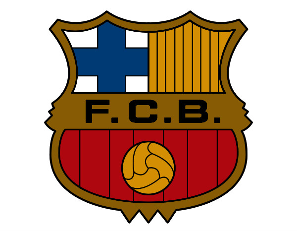 Desenho Emblema do F.C. Barcelona pintado por FABSON