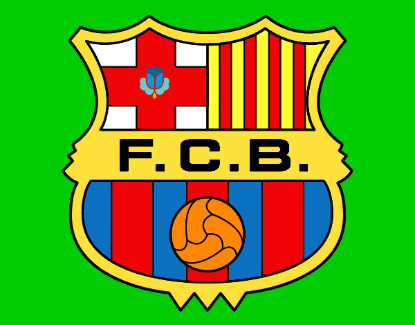 Desenho Emblema do F.C. Barcelona pintado por jhonatan