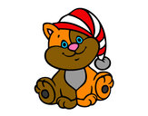 Desenho Gato com chapéu pintado por Gabi_ap
