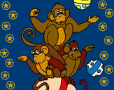 Desenho Macacos a fazer malabarismos pintado por FabiK