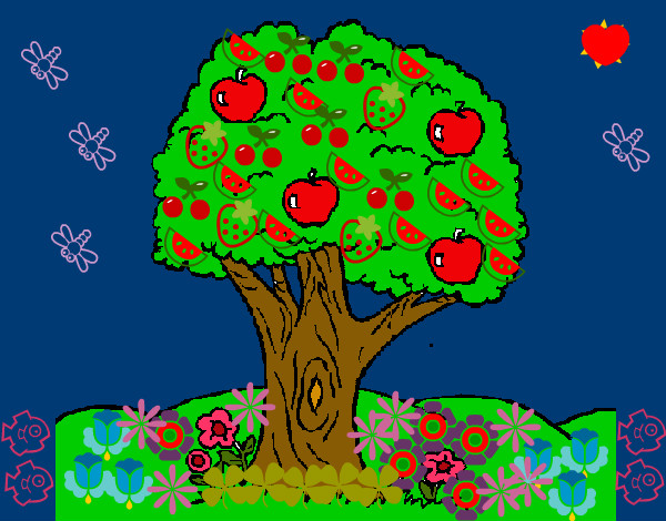 Desenho Macieira  pintado por LUCCA