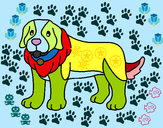 Desenho Cão pigmento pintado por prwg