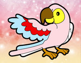 Desenho Papagaio abrir a asa pintado por prwg