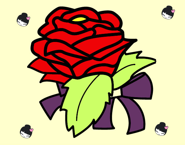 Desenho Rosa, flor pintado por multion