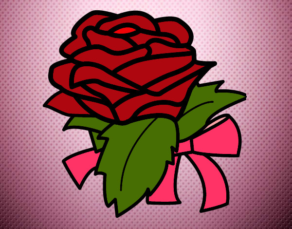 Desenho Rosa, flor pintado por Vanuza
