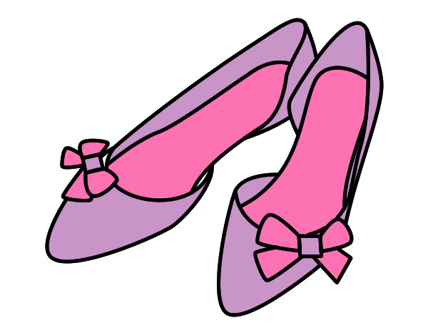 Sapato lilas e rosa