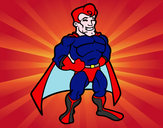 Desenho Super-herói musculoso pintado por multion