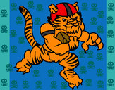Desenho Jogador tigre pintado por meclinda