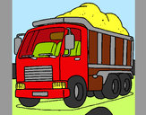 Desenho Camião de carga pintado por multion