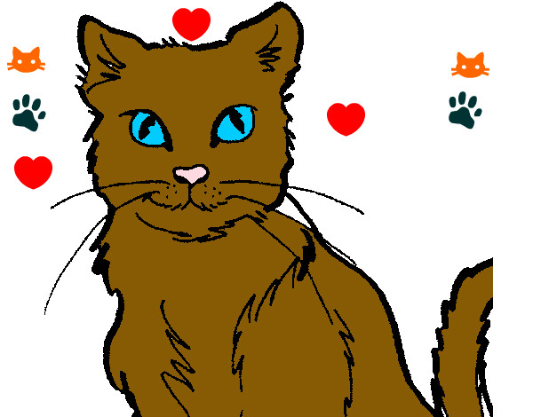 Desenho Gato pintado por jessy