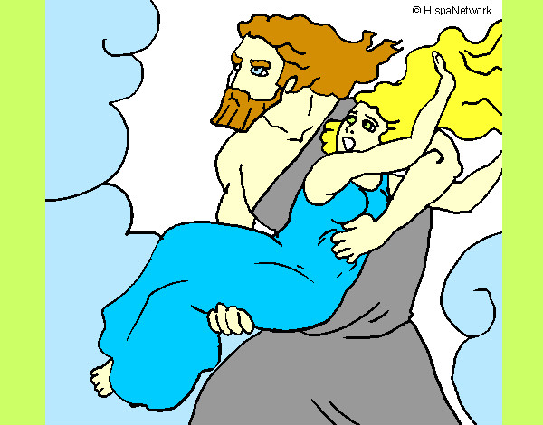 Desenho O rapto de Perséfone pintado por luisana