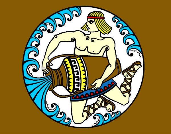 Desenho Oráculo grego pintado por luisana