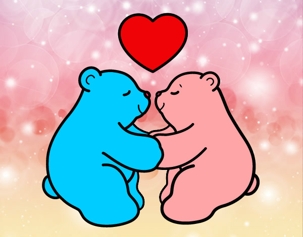 Desenho Os ursos polares amar pintado por ImShampoo
