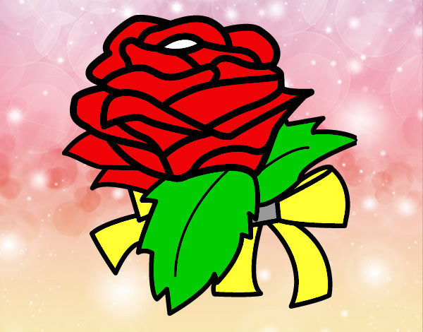 Desenho Rosa, flor pintado por lerinha