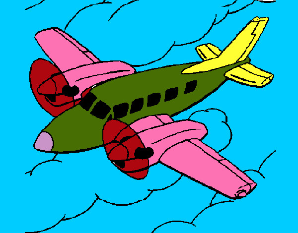 Desenho Avioneta pintado por anilson