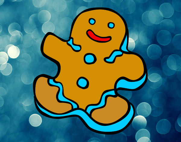 Desenho Boneco do biscoito pintado por netan