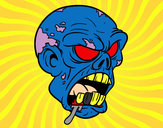 Desenho Cabeça de zombie pintado por kino2406