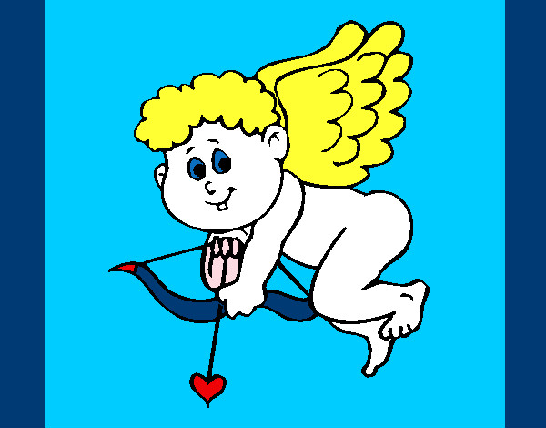 Desenho Cupido pintado por nilda 