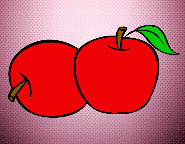 Desenho Dois maçãs pintado por netan