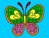 Desenho Mandala borboleta pintado por anilson
