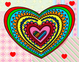 Desenho Mandala coração pintado por melissa08