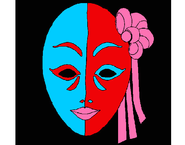 Desenho Máscara italiana pintado por Antunes