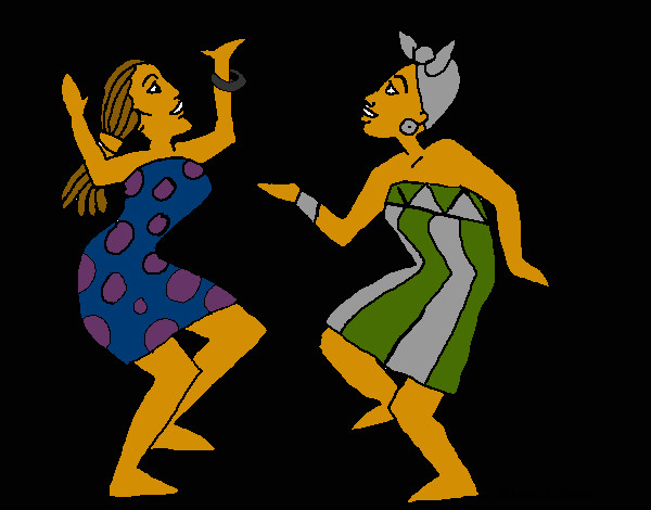 Desenho Mulheres a dançar pintado por netan