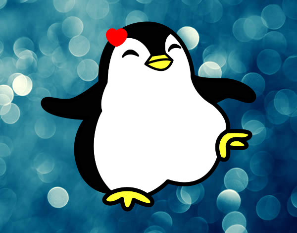 Desenho Pingüim bailarino pintado por melissa08
