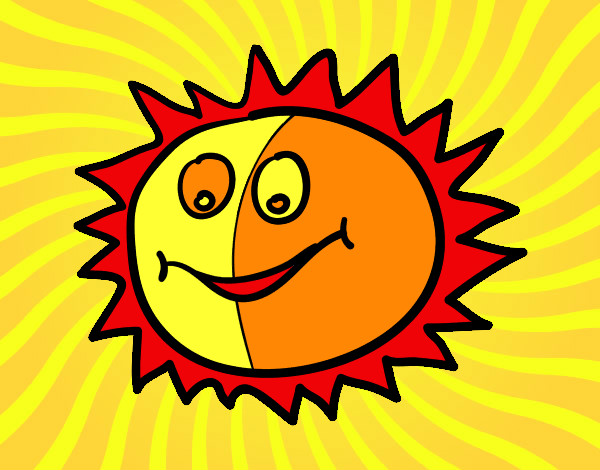 Desenho Sol feliz pintado por netan