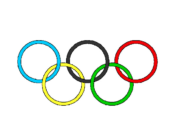 Desenho Argolas dos jogos olimpícos pintado por denis