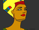 Desenho Busto de Nefertiti pintado por ImShampoo