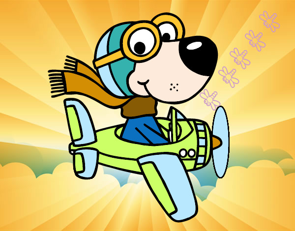 Desenho Cachorro aviador pintado por EDUARDA01