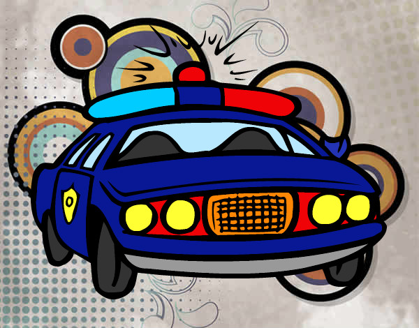 Desenho Carro de polícia pintado por kino2406