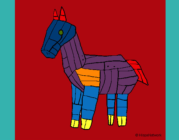 Desenho Cavalo de Tróia pintado por isabelucas
