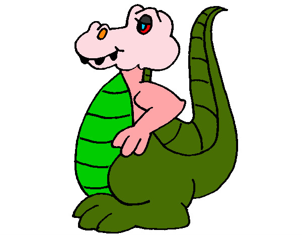 um crocodilo colorido