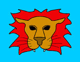 Desenho Leão pintado por Leal